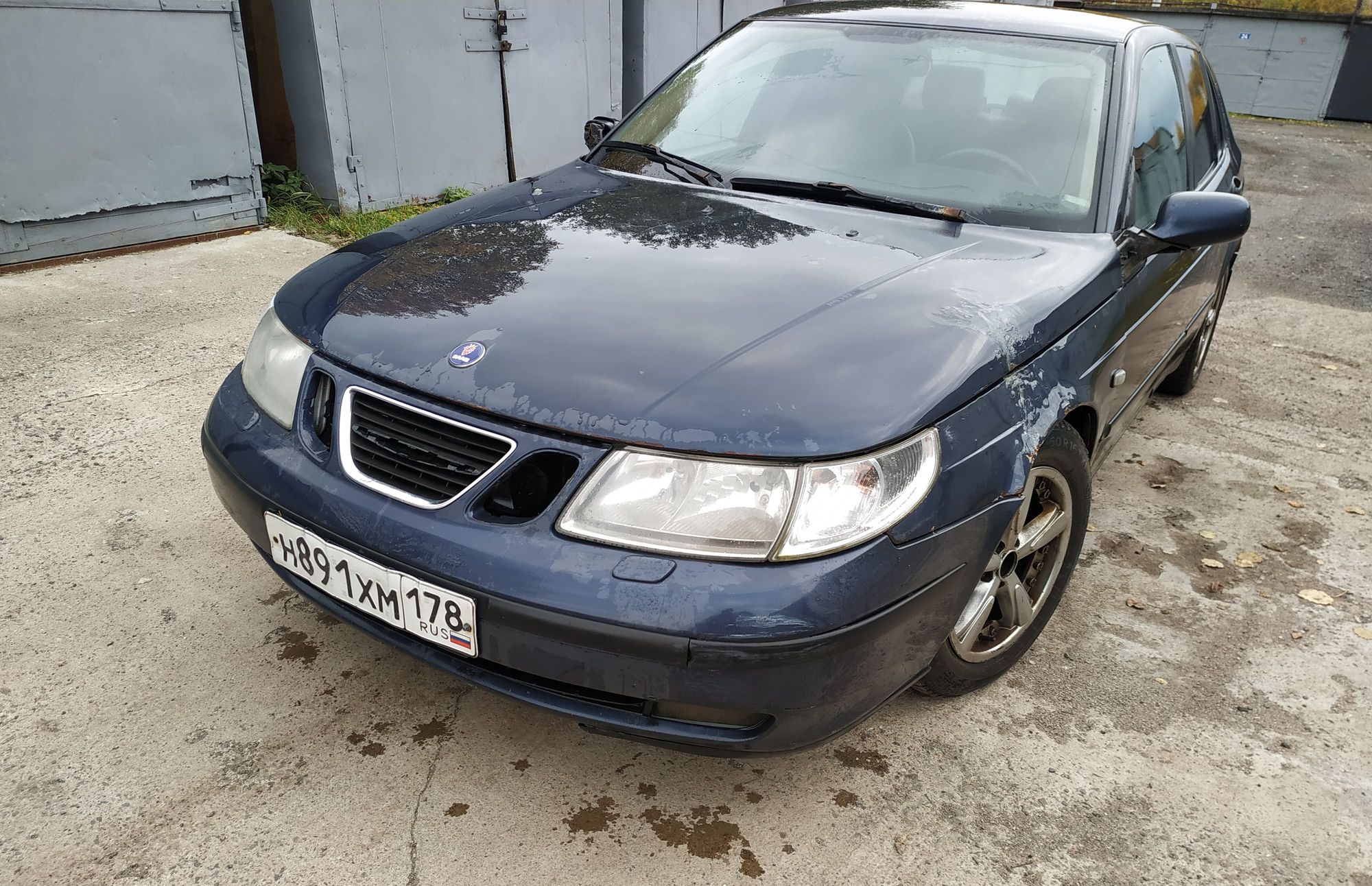 Фара левая Saab 9-5, I Рестайлинг 2003